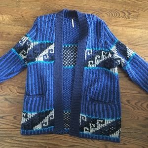 Free people blue cardigan